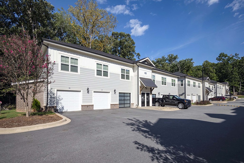 A large swimming pool in front of apartment at Waterleaf at Neely Ferry Apartments, Simpsonville, SC 29680