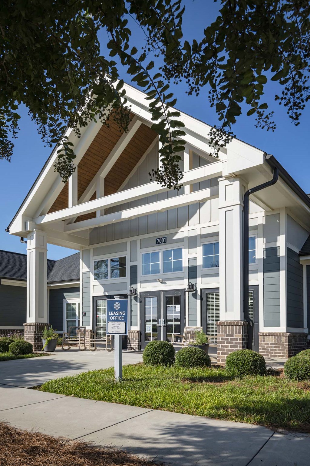 A building with a sign at Waterleaf at Neely Ferry Apartments, Simpsonville, South Carolina