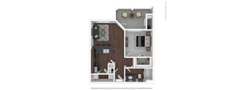 A1 Floor Plan at Legacy Flats Apartments, San Antonio, Texas