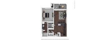 A2 Floor Plan at Legacy Flats Apartments, San Antonio, 78254