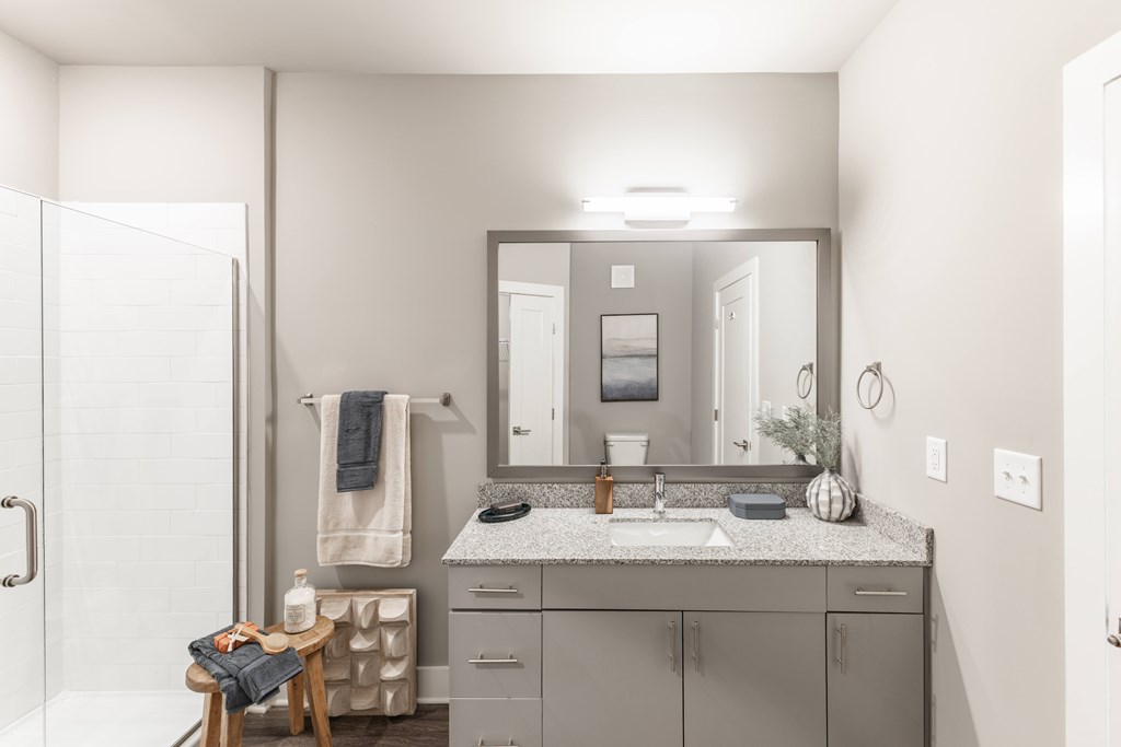 Bathroom With Adequate Storage at Prosper Madison Oaks, Alabama