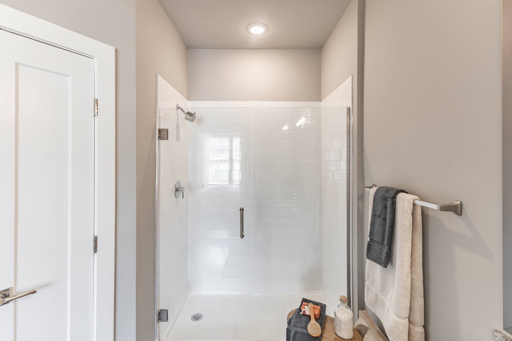 Spacious Bathrooms with shower at Prosper Madison Oaks, Madison Alabama