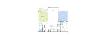 B2 Floorplan at Citadel at Westpointe, Texas, 78245
