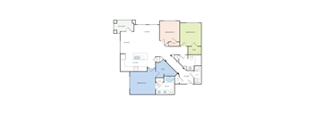 C1 1 Floorplan at Citadel at Westpointe, San Antonio, TX, 78245