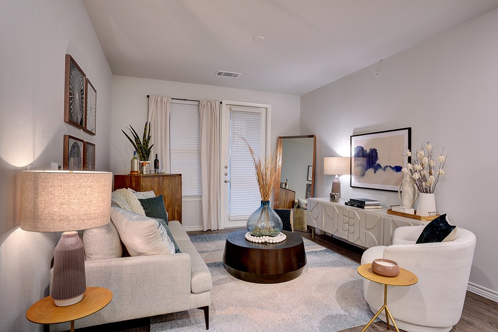 Well Lit Living Room at Edge and Stone, San Antonio