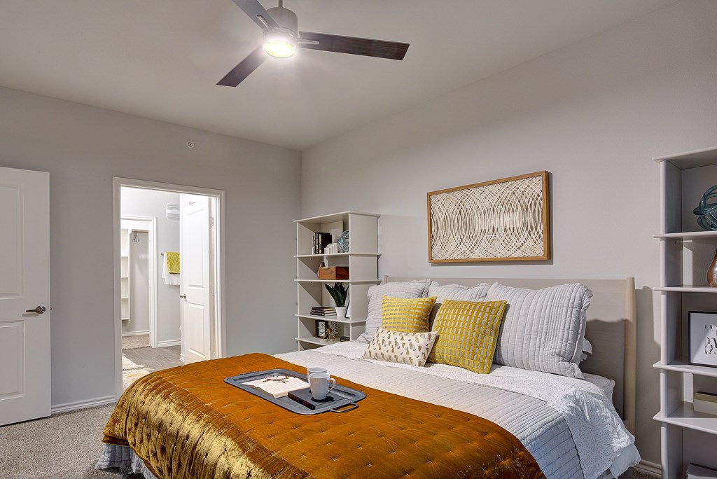 Comfortable Bedroom With Accessible Closet at Edge and Stone, San Antonio, TX, Texas, 78260