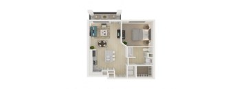 1Bed 1Bath Floor Plan E at Legacy at Cibolo, Boerne, TX, 78006