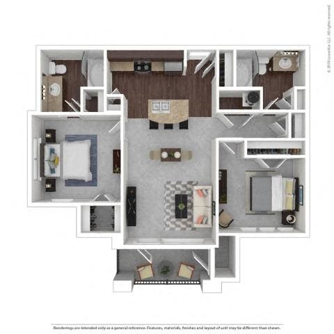 2 bed 2 bath at Platinum Castle Hills, Lewisville
