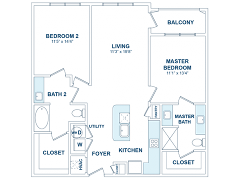 2 bed 2 bath at The Preserve at Preston Trails Apartments, Texas
