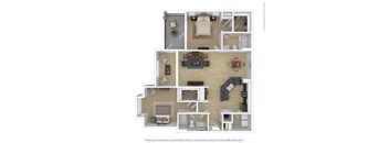 2 bed 2 bath A Chestnut Floor Plan at Sterling Creek, Richmond Hill, GA