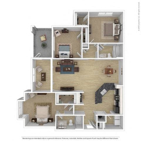 3 bed 2 bath Sycamore Floor Plan at Sterling Creek, Richmond Hill, GA, 31324