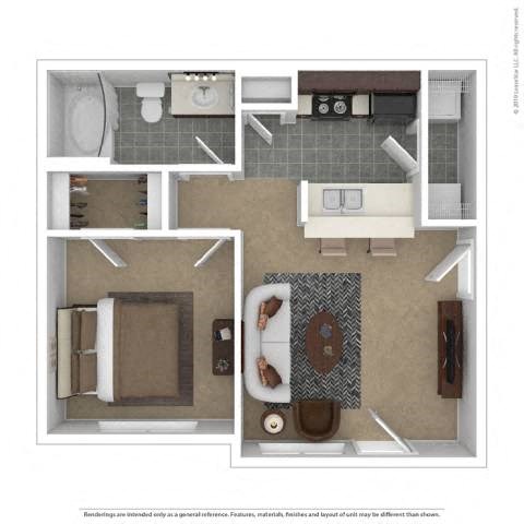 A1.1 Floor Plan at Spring Creek Apartments, Crestview Florida