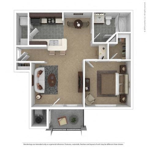 A2.1 Floor Plan at Spring Creek Apartments, Florida