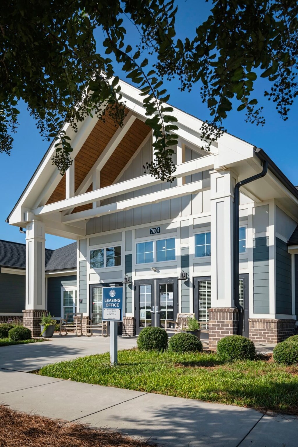 A building with a sign at Waterleaf at Neely Ferry Apartments, Simpsonville, SC