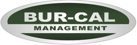 A green and white logo that says BUR-CAL MANAGEMENT.