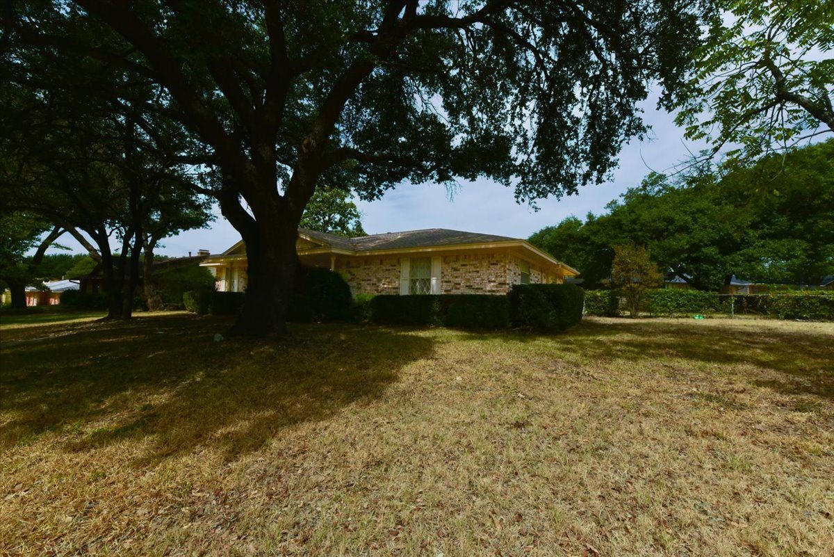 A house with a tree in front of it.
