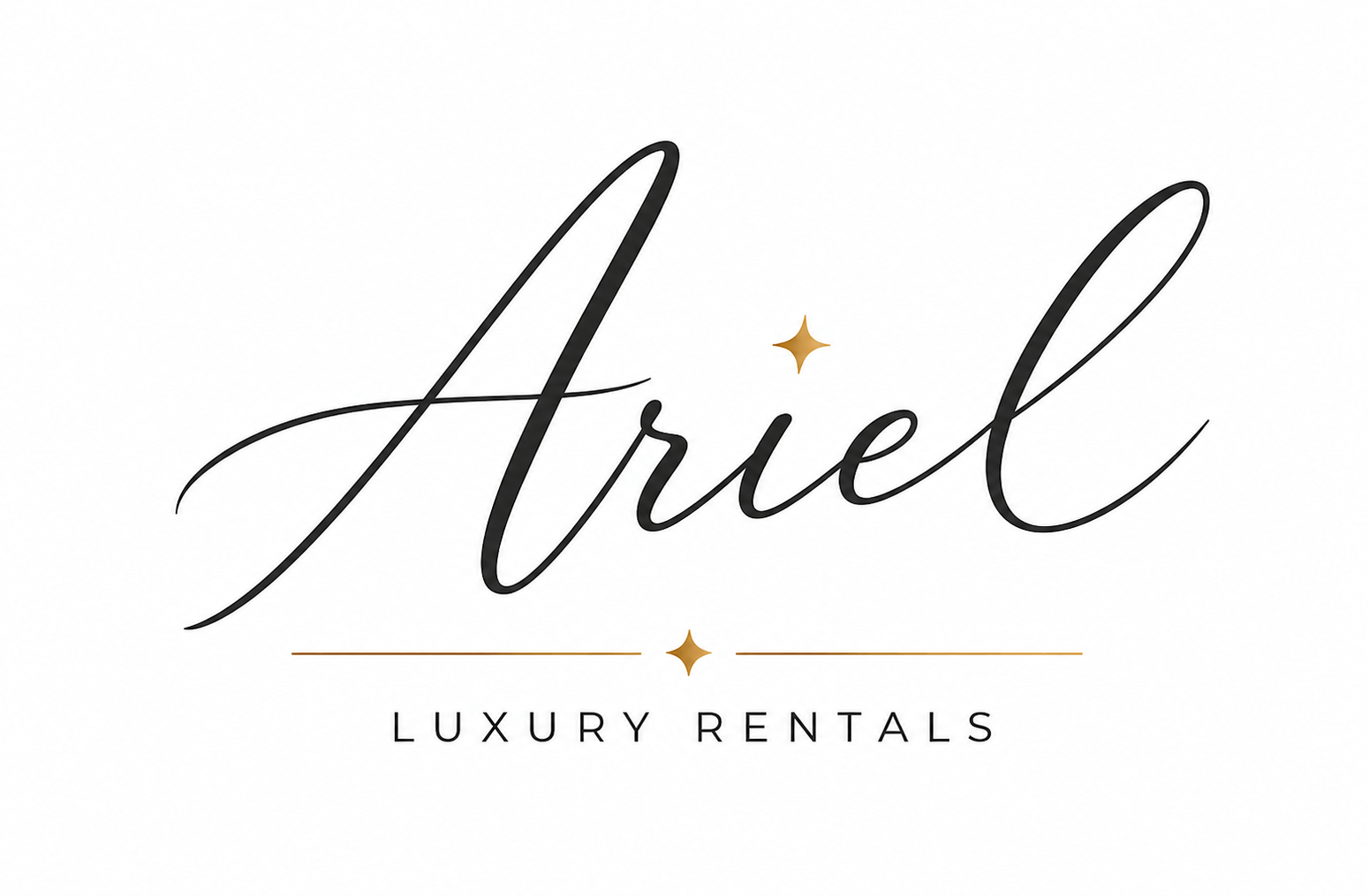Arial Luxury Rentals logo with a star.