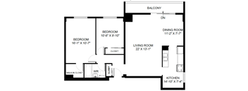 A black and white image of a house floor plan.