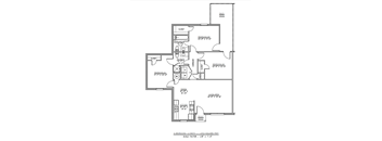 a floor plan of a two story house with a garage