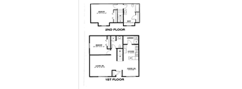 floor plan of the first and second floor of a house