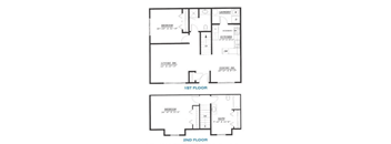 an image of three different floor plans of a house