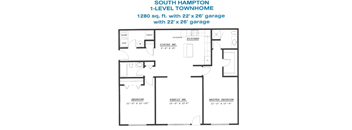 the floor plan of a bedroom apartment