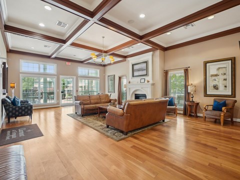 A living room with a fireplace and a couch.