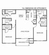 2 bedroom apartment; Yorktown apartments 2A Floor Plan