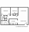 2 bedroom apartment in Norfolk 2B Floor Plan