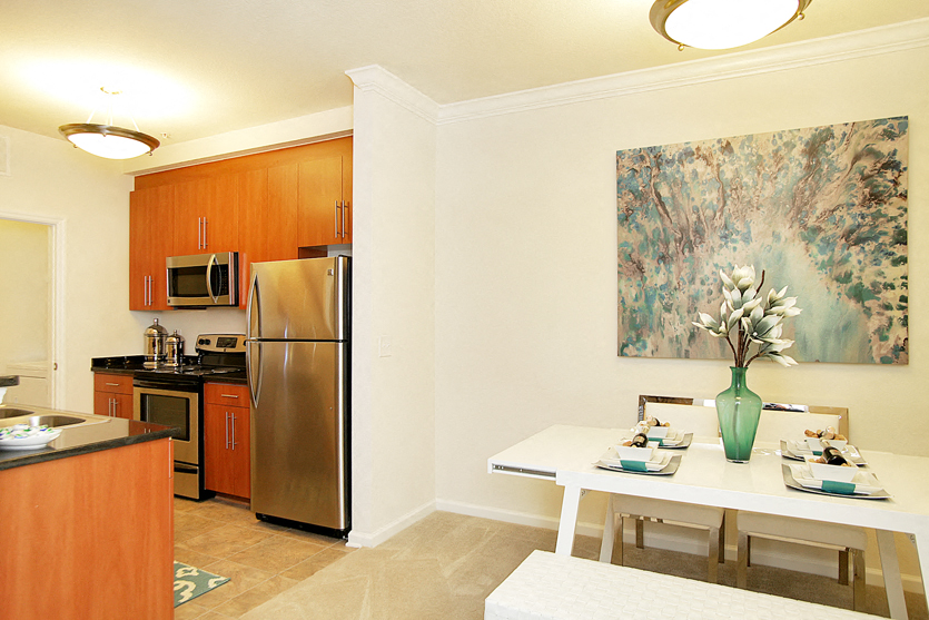 Dining area open to kitchen