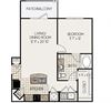 1 bedroom apartment in Raleigh A3 Floorplan