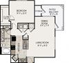 1 bedroom apartment in Raleigh A5 Floorplan