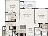 2 bedroom apartments in Raleigh B3 Floorplan