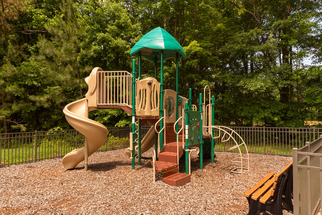 Playground surrounded by fence
