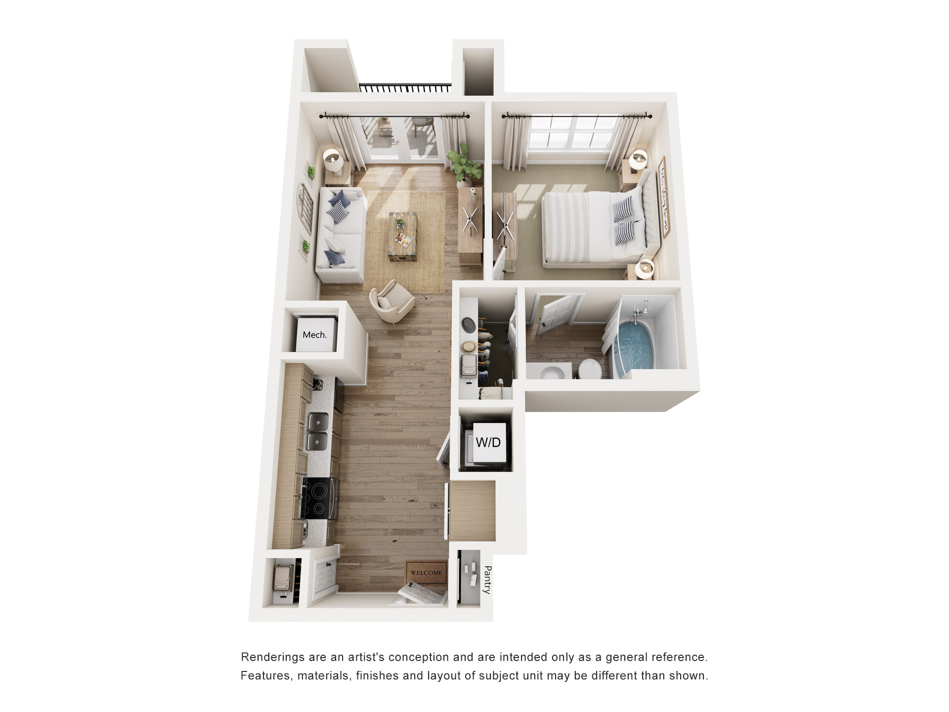 A floor plan of a house with labeled rooms.