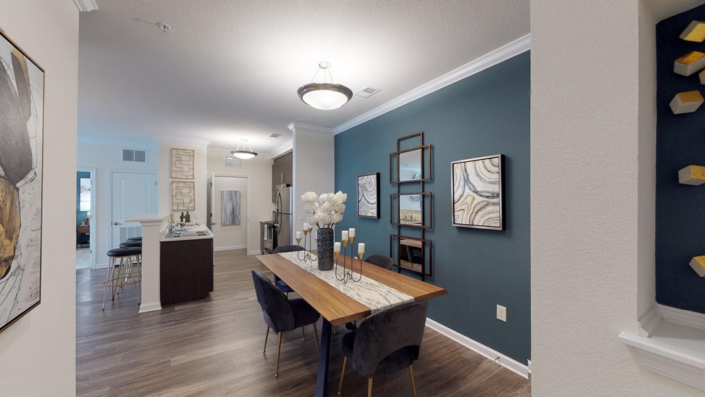 Dining room open to kitchen