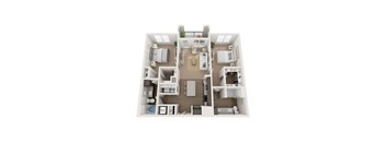 2 bedroom 2 bath apartment with patio