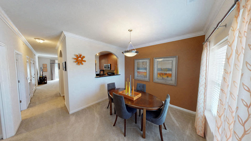 Dining room; opening to kitchen; hallway