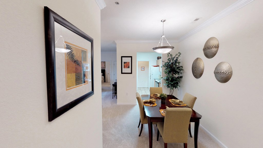 Dining room open to kitchen