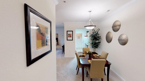 Dining room open to kitchen