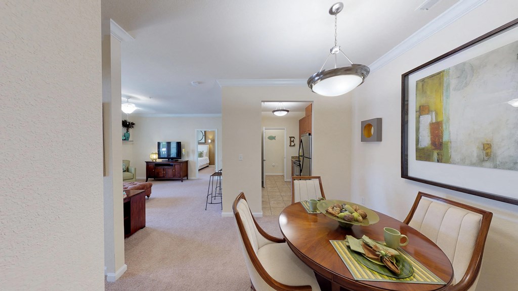 Dining room open to kitchen