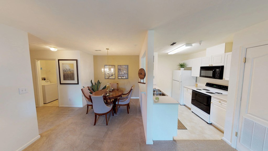 Dining room open to kitchen