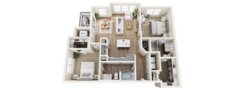 a 3 bedroom floor plan of a297297