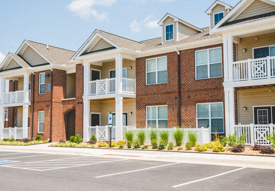 Apartment buildings with patio or balcony