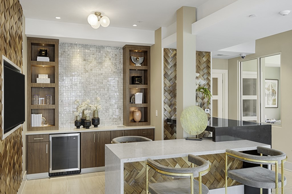 Resident Clubhouse with Chairs, TV and work space