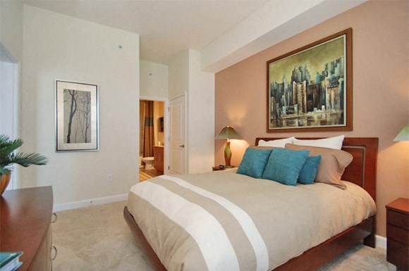 Bedroom with attached bathroom