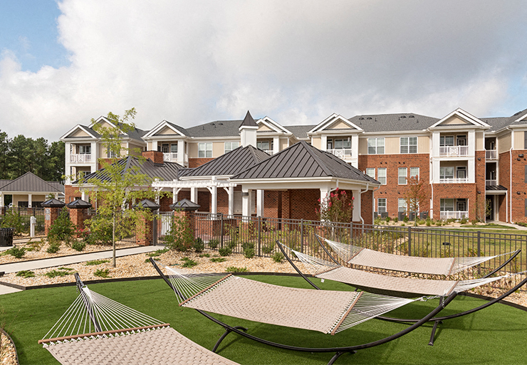 Hammock park over grassy area