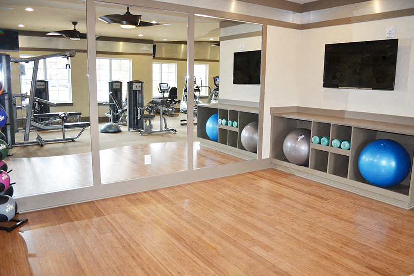 Yoga area in the fitness center