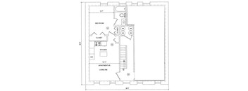 the floor plan of the second level of the small house