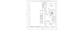 the floor plan of the second floor of the house